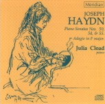 CDE 84083 JOSEPH HAYDN Piano Sonatas Nos: 50, 54, & 55, Adagio in F Major.
